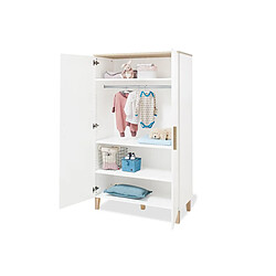 Pinolino Armoire Lumi 2 portes blanche