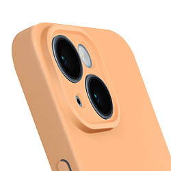 Acheter Avizar Coque Silicone pour iPhone 15 Caméra Protégée Soft Touch Série Sweet Orange