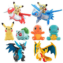 RedMiter Peluche Pokémon Charizard Tomy 23 cm - Noir et Bleu