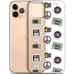 Caseink Coque arrière Apple iPhone 11 Pro Max (6.5 ) Gel HD [ Nouvelle Collection - Souple - Antichoc - Imprimé en France] Vintage Stickers