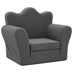 Maison Chic Canapé-lit convertible, Clic-Clac pour enfants anthracite peluche douce -GKD25401