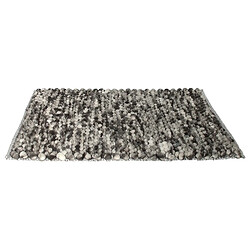 The Home Deco Factory Tapis design scandinave effet boules Cocooning - L. 140 x l. 200 cm - Gris