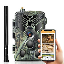 Caméra de Chasse à Batterie 5000 Mah 4G 4K 30MP App Android iOs Avec Panneau Solaire + 1 Batterie + SD 32Go YONIS