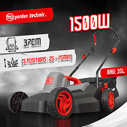 Elem Garden Technic Tondeuse à gazon électrique 1500W - Largeur de coupe 37cm - Elem Garden