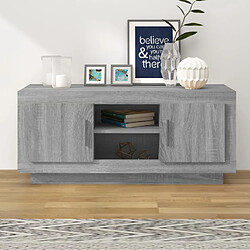 Maison Chic Meuble TV scandinave gris - Banc TV pour salon Sonoma 102x35x45 cm bois d'ingénierie -MN88573