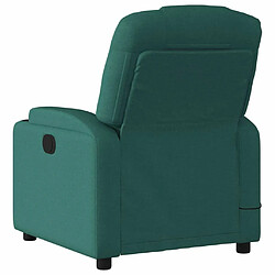 Acheter Maison Chic Fauteuil Relax pour salon, Fauteuil de massage inclinable électrique Vert foncé Tissu -GKD68856