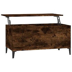 Maison Chic Tabls basse,Table Console pour salon Chêne fumé 90x44,5x45 cm Bois d'ingénierie -MN27405