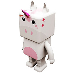 Mobility on Board Enceinte Bluetooth Animal Danseur Modèle Licorne Blanc / Rose