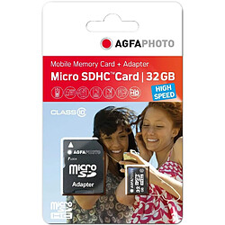 Agfa Photo AgfaPhoto Carte mémoire microSDHC - 10581 - Capacité 32GB - Noir - Noir