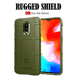 Wewoo Coque Housse en silicone à couverture totale pour protection antichoc pourOnePlus 6T (vert armée)