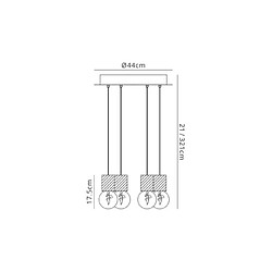 Luminaire Center Suspension Galaxia Ciment blanc, gris, rouge pas cher