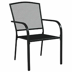 Salle à manger de jardin 3 pcs,Table et chaise à dîner anthracite acier -MN96031 pas cher