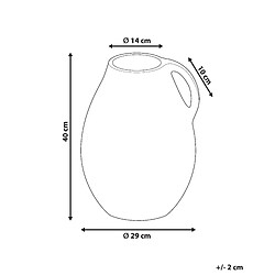 Avis Beliani Vase décoratif KULIM fait à la main Céramique 40 cm Beige sable