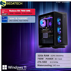 Sedatech PC Gamer Pro • Intel i9-14900KF • RX 7900 GRE • 32Go DDR5 • 2To SSD M.2 • Windows 11