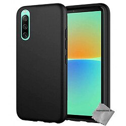 Htdmobiles Coque silicone gel fine pour Sony Xperia 10 IV + film ecran - NOIR