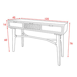 Acheter Amadeus Console noire sapin et fer