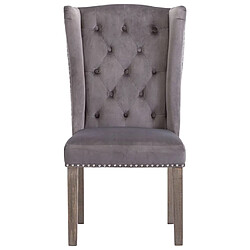 Avis Decoshop26 Lot de 6 chaises de salle à manger cuisine design classique velours gris CDS022510