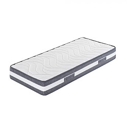 Alter Matelas simple en mousse de polyuréthane, Made in Italy, avec rembourrage en fibres hypoallergéniques, 80 x 190 x 23 cm, Couleur blanc