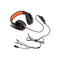 Avis Universal Casque Gaming 3.5mm avec micro casque LED PC portable PS5 Slim (orange)