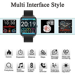 Montre Connectée Femmes Homme, 1,4 Pouces Montre Connectée Smartwatch avec Moniteur de fréquence Cardiaque, Montre Sport avec Podometre Calories Sommeil Chronometre, Écran Coloré Bracelet Connecté(noir)