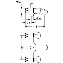 Avis Mélangeur bain/douche Costa L Grohe 25453001