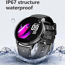 Universal Smartwatch Femmes Fréquence cardiaque Surveillance de la pression artérielle Smartwatch ronde Bracelet de fitness imperméable Montre de sport | Smartwatch (noir) pas cher