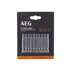 Embouts de vissage AEG - 50 mm - Acier - 10 pcs - HEX5