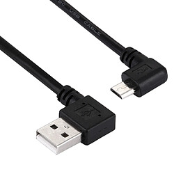 Avis Wewoo Câble pour Samsung, HTC, Sony, Lenovo 20 cm USB 2.0 mâle plié à droite tournent vers l'avant 90 degrés à micro usb coudé de charge de données