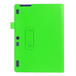 Avis Wewoo Housse Étui vert pour Lenovo TAB 2 A10-30 X30F & TAB 2 A10-70F, 10 pouces Litchi Texture Horizontal Flip solide couleur en cuir avec support