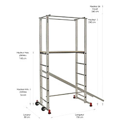 Escalux Échafaudage aluminium 3.6 m stratus 140