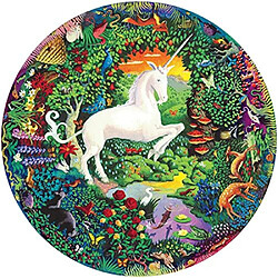 eeBoo Piece and Love Unicorn garden Puzzle rond en 500 piAces