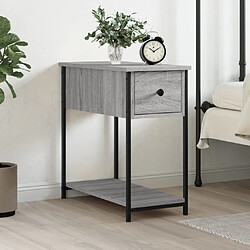 Maison Chic Table de chevet, Table de Nuit pour chambre salon sonoma gris 30x60x60 cm bois d'ingénierie