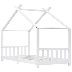 Avis Maison Chic Lit d'Enfant Chambre - Cadre de lit pour enfant Blanc Bois de pin massif 90 x 200 cm -MN44295