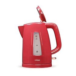 Avis Livoo Bouilloire électrique ROUGE 2200W sans fil 1.7L Socle pivotant 360°C ROUGE