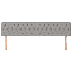 Avis Maison Chic Lot de 2 Têtes de lit design pour chambre - Décoration de lit Gris clair 100x7x78/88 cm Tissu -MN78873