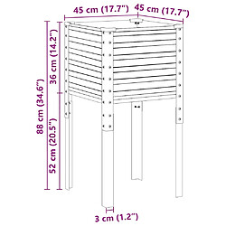 vidaXL Jardinière vert 45x45x88 cm acier pas cher