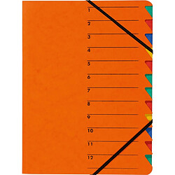 PAGNA trieur 'EASY', A4, carton, 12 compartiments, orange ()