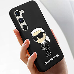 Avis Karl Lagerfeld Coque pour Samsung Galaxy S23 Bi-matière Bords Surélevés Noir