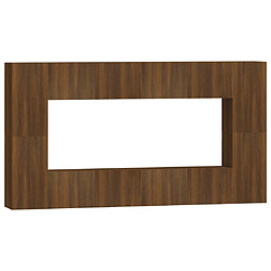 Maison Chic Ensemble de meubles TV 8 pcs | Banc TV Moderne pour salon | Meuble de Rangement - Chêne marron Bois d'ingénierie -MN16205