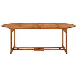 vidaXL Table à dîner de jardin 220x90x75 cm Bois d'acacia massif