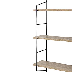 Avis Helloshop26 Étagère murale avec 3 tablettes avec cadre d'acier avec 48 x 15 cm aspect en bois 03_0001712