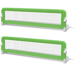 vidaXL Barrière de lit de sécurité pour tout-petits 2pcs Vert 150x42cm