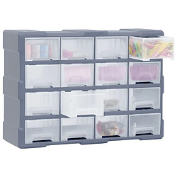 vidaXL Organisateur multi-tiroirs avec 16 tiroirs centraux 52x16x37 cm