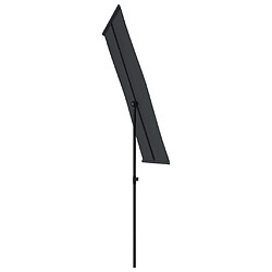 Maison Chic Parasol Jardin | Parasol d'extérieur avec mat en aluminium 180x110 cm Noir - GKD24744 pas cher