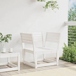 Avis Maison Chic Chaise de jardin,Fauteuil Chaise de terrasse,Chaise d’extérieur blanc bois massif de pin -GKD53551