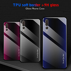 Avis Wewoo Coque Pour Huawei P20 Pro Housse de protection en verre dégradé de texture rouge