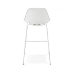 Kokoon Design Tabouret de bar design ESCAL MINI WHITE 41,5x42x86,5 cm pas cher