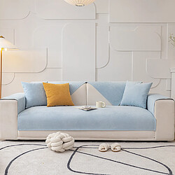 LUUCOZK Housse de siège de canapé antidérapante, protection de coussin de canapé - bleu gris - 90x240CM