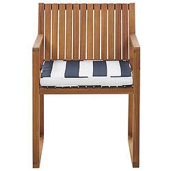 Acheter Beliani Chaise de jardin SASSARI Bois Bleu marine