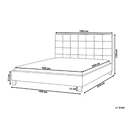 Avis Beliani Lit à eau double en tissu 180 x 200 cm beige LA ROCHELLE